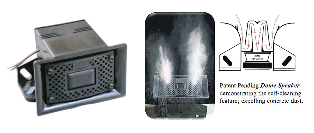 Heavy Duty, Single Level 107 dB and Self-Cleaning Back-Up Horn Alarms